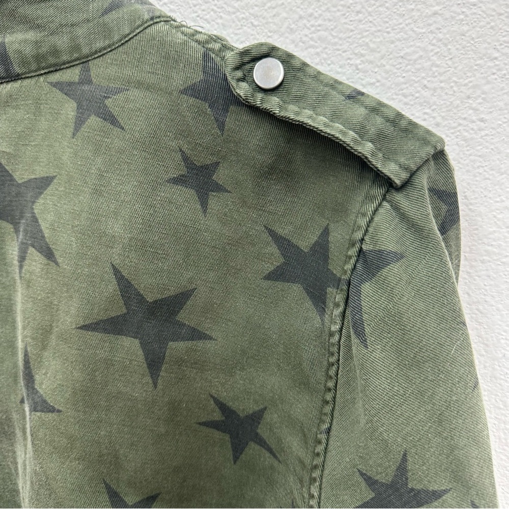 Rails Collins Jacket Sage With Black Stars Linen … - image 8